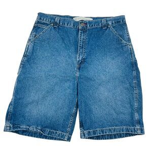 Arizona Mens Blue Jean Denim Carpenter Cargo‎ Shorts Cotton Vintage Y2K Size 38